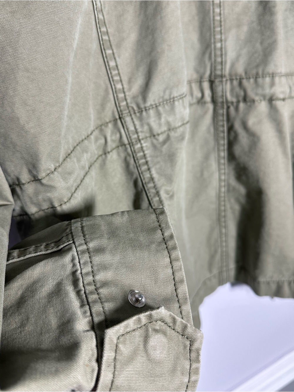Madewell 100% Cotton Olive Utility Jacket Medium - Picture 9 of 11